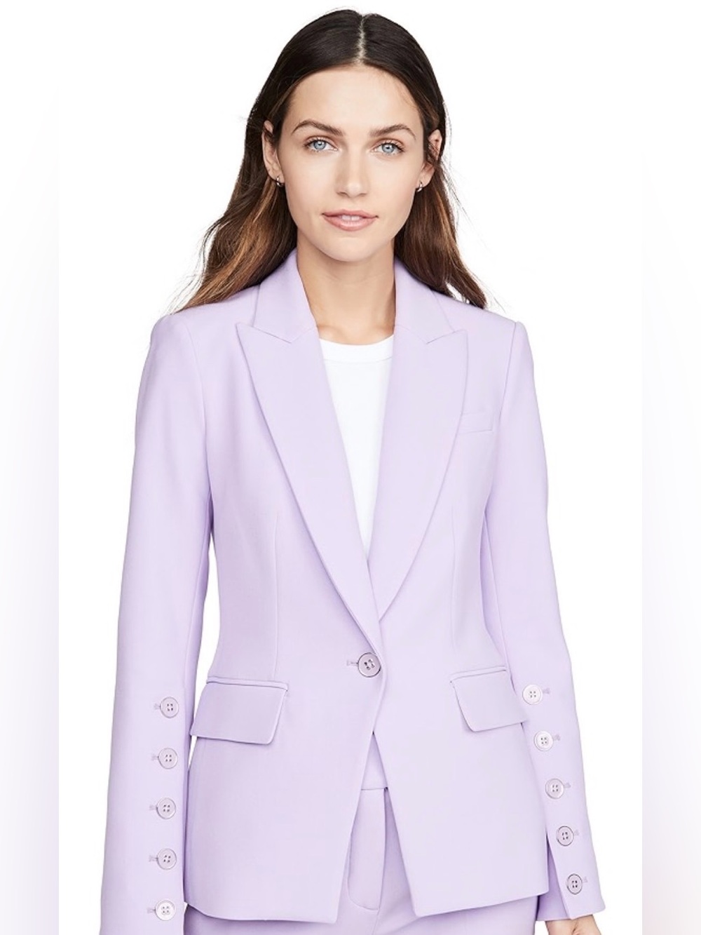 Veronica Beard Lavender Tailored Blazer Size 6 Lilac Single Button Jacket